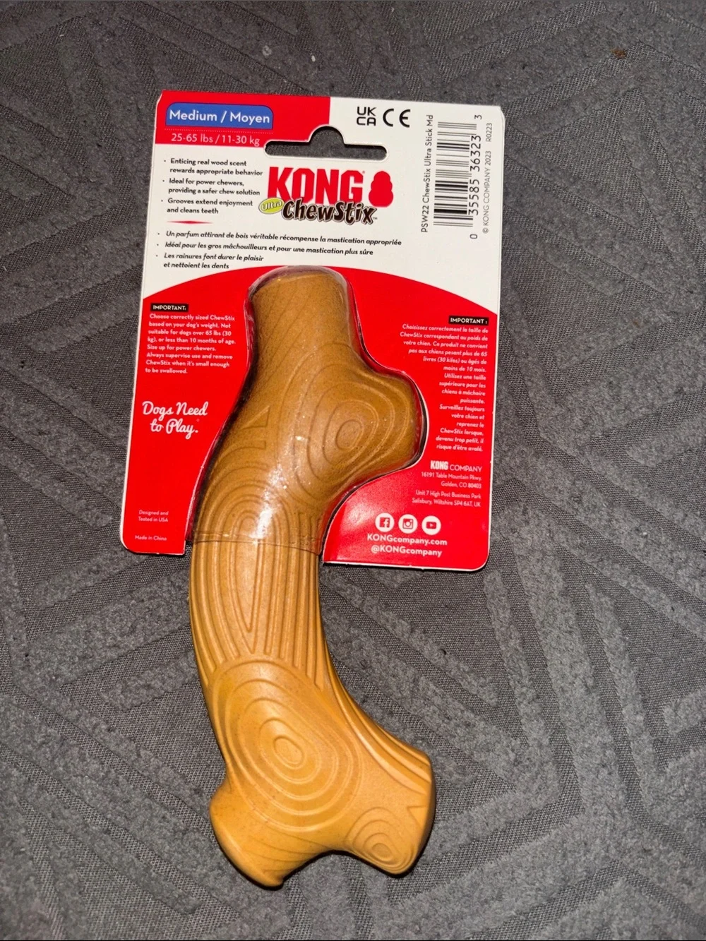 Kong ChewStix Durable Dog Chew Toy - Brown